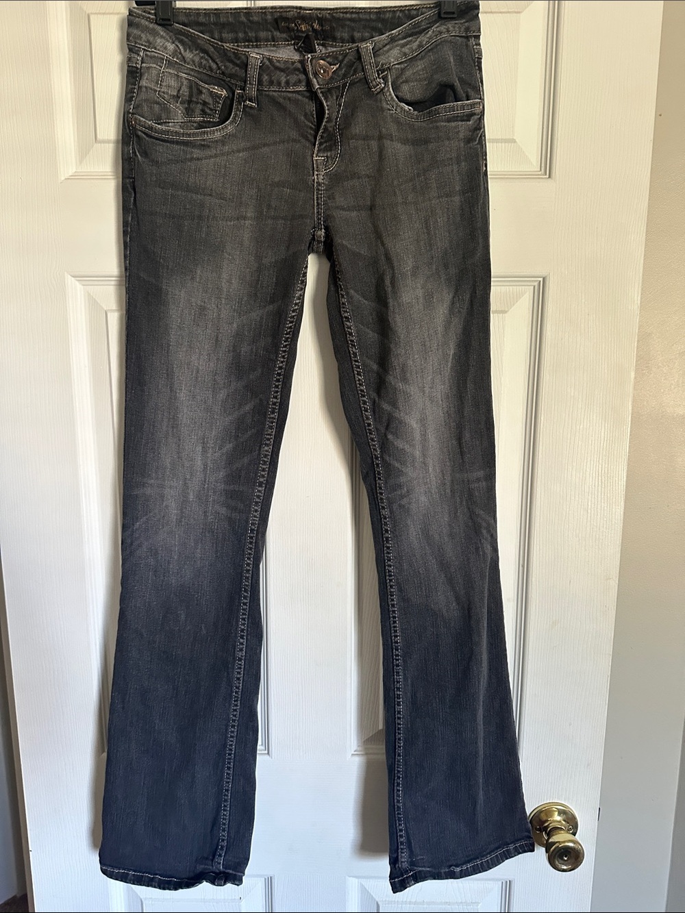 South Pole Women’s Faded Black Flare Jeans